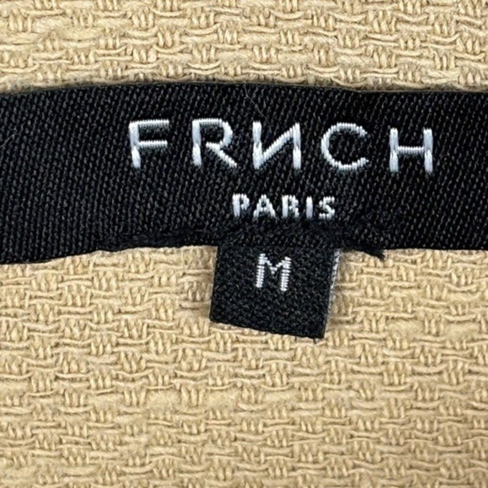 FRNCH Paris Women's Button Up Mini Skirt Sz M Linen Cotton Lined Preppy Academia - Picture 4 of 11